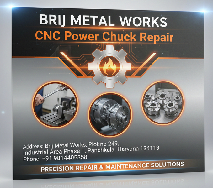 Cover photo of Brij Metal Works CNC power chuck Repair